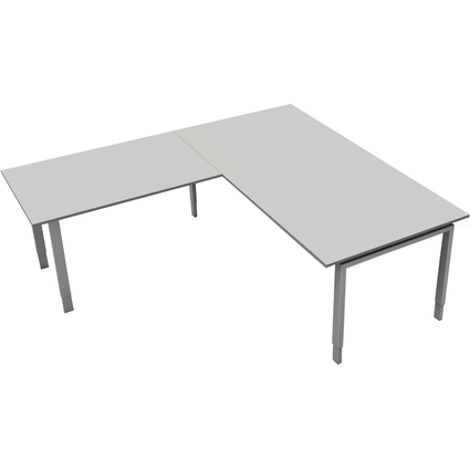 kerkmann Table de confrence Form 5  lment d'angle, gris