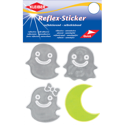 KLEIBER Sticker rflchissant "Fantme & lune", argent/jaune