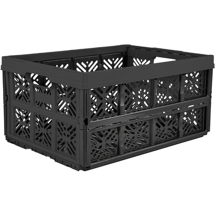 keeeper Caisse de rangement pliante "ida", 32 litres, noir