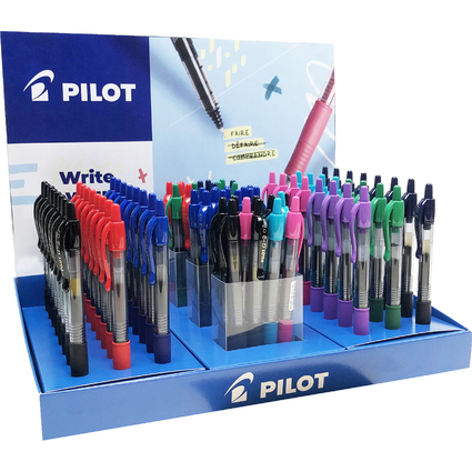 PILOT Stylo  encre gel G2 07, prsentoir de 120