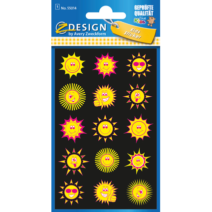 AVERY Zweckform ZDesign Sticker fluo KIDS "Soleils"