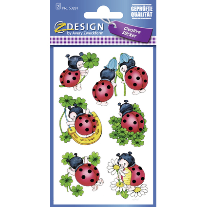 AVERY Zweckform Z-Design Sticker CREATIVE "coccinelle I"