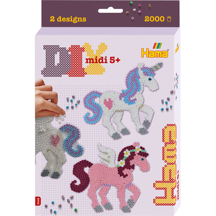 HAMA Perles  repasser midi "Chevaux imaginaires", coffret