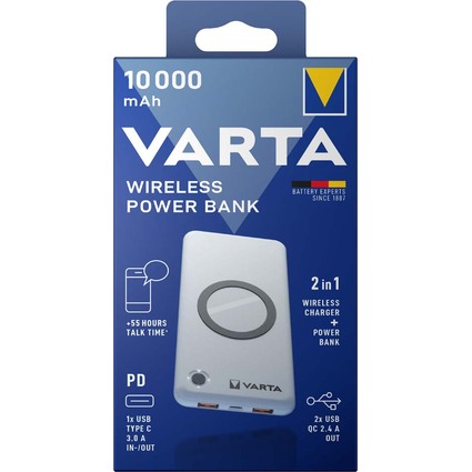 VARTA Batterie externe "Wireless Power Bank", blanc