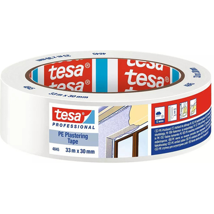 tesa Ruban de protection 4845, lisse, 30 mm x 33 m, blanc