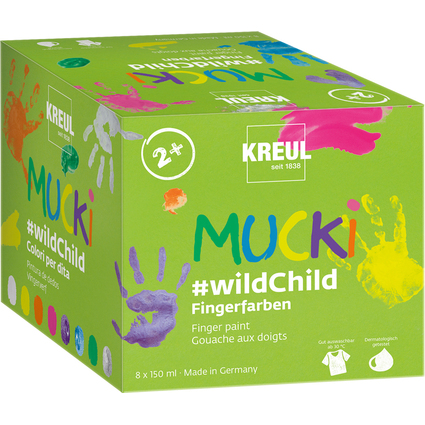 KREUL Gouache aux doigts "MUCKI", set Premium #wildChild