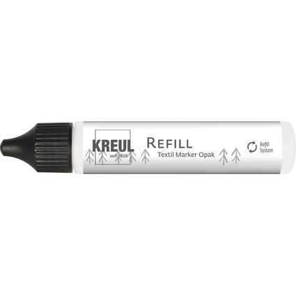 KREUL Recharge pour feutre textile Opak, 25 ml, blanc