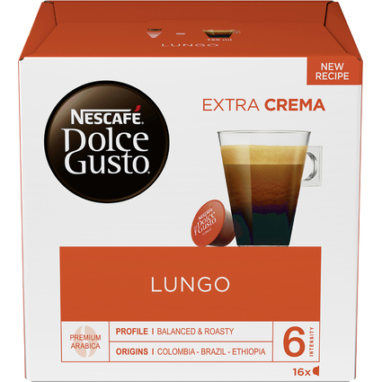 NESCAFE Capsules de caf Dolce Gusto LUNGO "EXTRA CREMA"