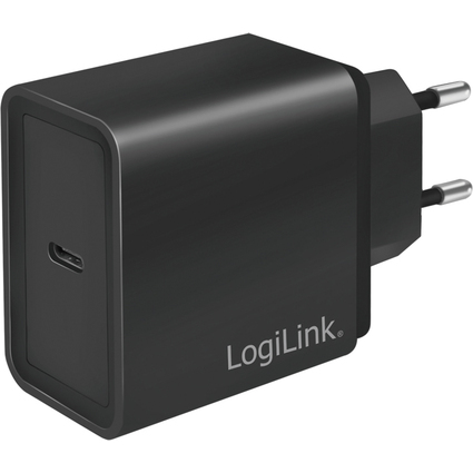LogiLink Chargeur secteur USB, 1x USB-C PD, 18 watt, noir