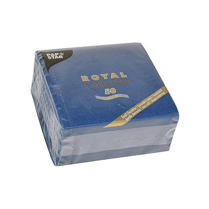 PAPSTAR Serviettes de cocktail "ROYAL Collection",bleu fonc