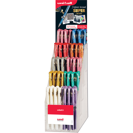 uni-ball Stylo  encre gel SIGNO broad, prsentoir de 120