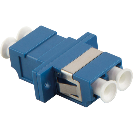 LogiLink Coupleur fibre optique, 2x LC-Duplex, bleu
