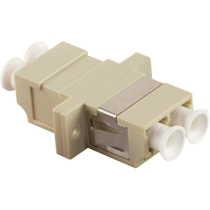 LogiLink Coupleur fibre optique, 2x LC-Duplex, beige