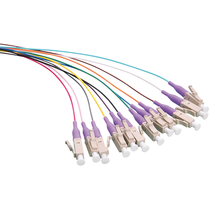 LogiLink Jeu de pigtails fibre optique, LC-Simplex, OM4, 2 m