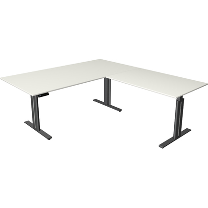 kerkmann Table de bureau assis-debout Move 3 elegant, blanc