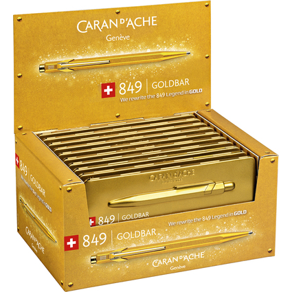 CARAN D'ACHE Stylo  bille 849 GoldBar, en prsentoir