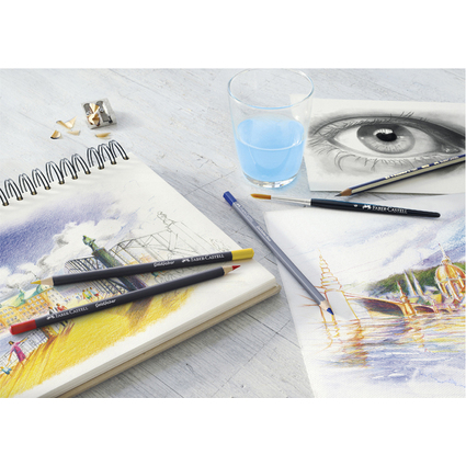 FABER-CASTELL Crayon GOLDFABER Aquarelle, bote mtal de 36