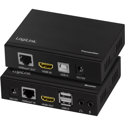 LogiLink Kit d'extension 4K/60 Hz HDMI KVM, HDBaseT