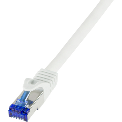 LogiLink Cble patch Ultraflex, Cat.6A, S/FTP, 0,25 m, blanc