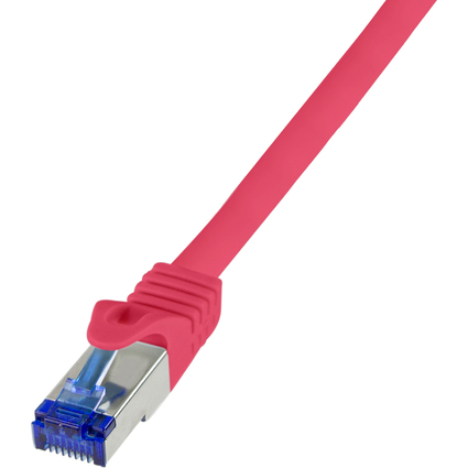 LogiLink Cble patch Ultraflex, Cat.6A, S/FTP, 0,25 m, rouge
