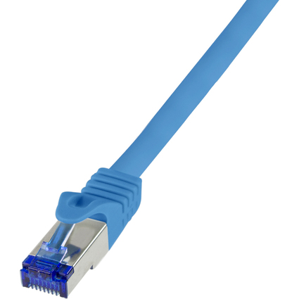LogiLink Cble patch Ultraflex, Cat.6A, S/FTP, 0,25 m, bleu