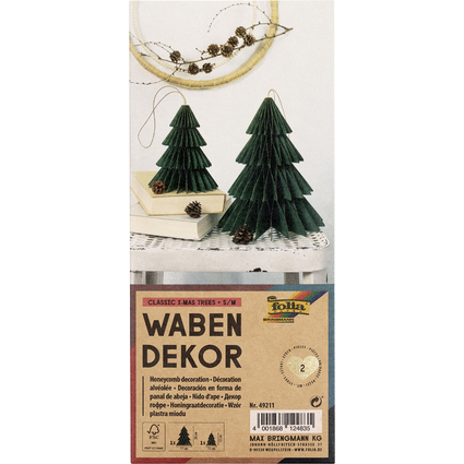 folia Dcoration alvole CLASSIC XMAS TREE, set de 2