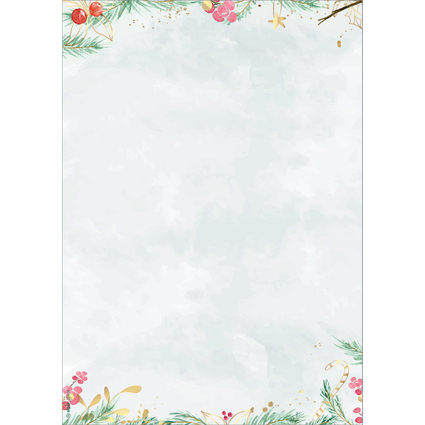 sigel Papier  motif de Nol "Christmas Magic Watercolor"