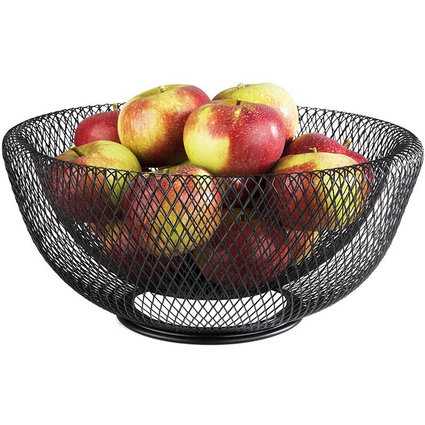 APS Corbeille  pain et  fruits WIRE, rond, noir