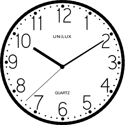 UNiLUX Horloge murale/horloge  quartz NESSY, noir