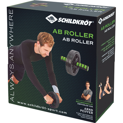 SCHILDKRT Roue abdominale / AB-Roller, noir/vert