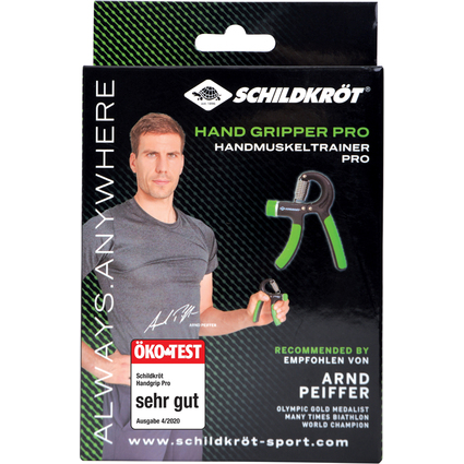 SCHILDKRT Entraneur de main Hand Grip Pro, noir/vert