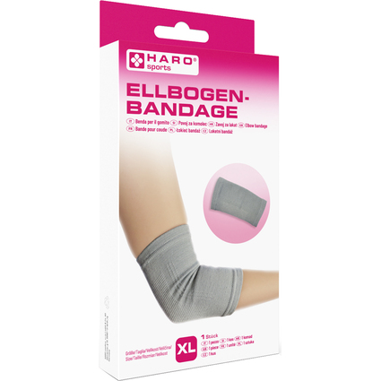 HARO Bandage sportif "Coude", taille: XL, gris