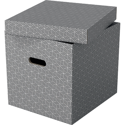 Esselte Bote de rangement Home Cube, set de 3, gris