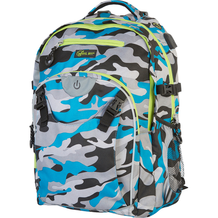 WHEEL BEE Sac  dos de loisirs Generation Z, camouflage bleu