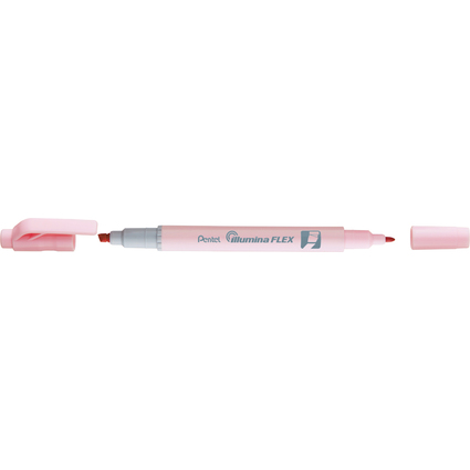 Pentel Surligneur Illumina Flex Pastel, rose pastel