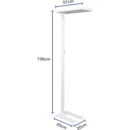 MAUL Lampadaire  LED MAULjaval, dimmable, blanc