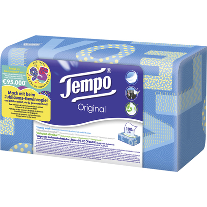 Tempo Mouchoirs Original, 4 couches, blanc, bote de 100