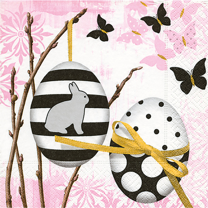 SUSY CARD Serviette  motif de Pques "Modern Easter"