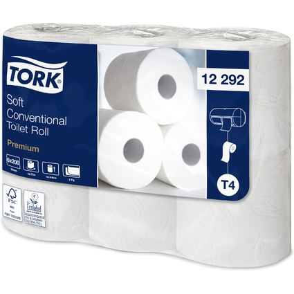 TORK Papier toilette, 2 couches, blanc