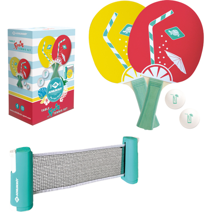 SCHILDKRT Set de tennis de table Spin, motif tropical