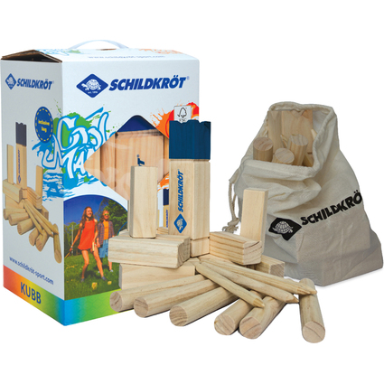 SCHILDKRT Jeu d'checs sudois Kubb, en pin