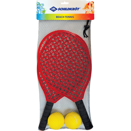 SCHILDKRT Set de beach tennis, noir/rouge