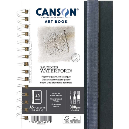 CANSON Carnet de dessin ART BOOK Saunders Waterford, A5