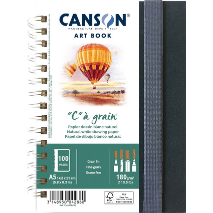 CANSON Carnet de croquis ART BOOK "C"  grain, A5