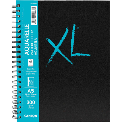 CANSON Carnet de dessin XL BOOK AQUARELLE, A5
