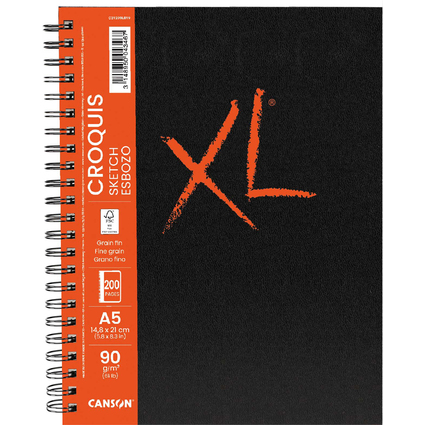 CANSON Carnet de dessin XL BOOK CROQUIS, A5