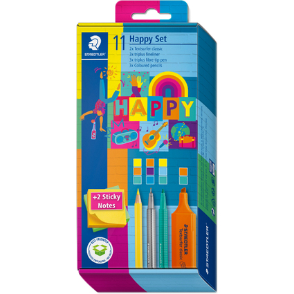 STAEDTLER Kit d'criture HAPPY, 11 pices