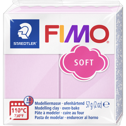 FIMO SOFT Pte  modeler,  cuire, 57 g, rose pastel