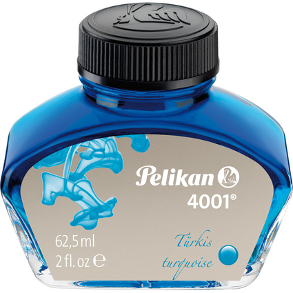 Pelikan Encre 4001 dans un flacon en verre, turquoise