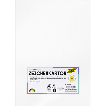 folia Papier  dessin, A4, 120 g/m2, blanc
